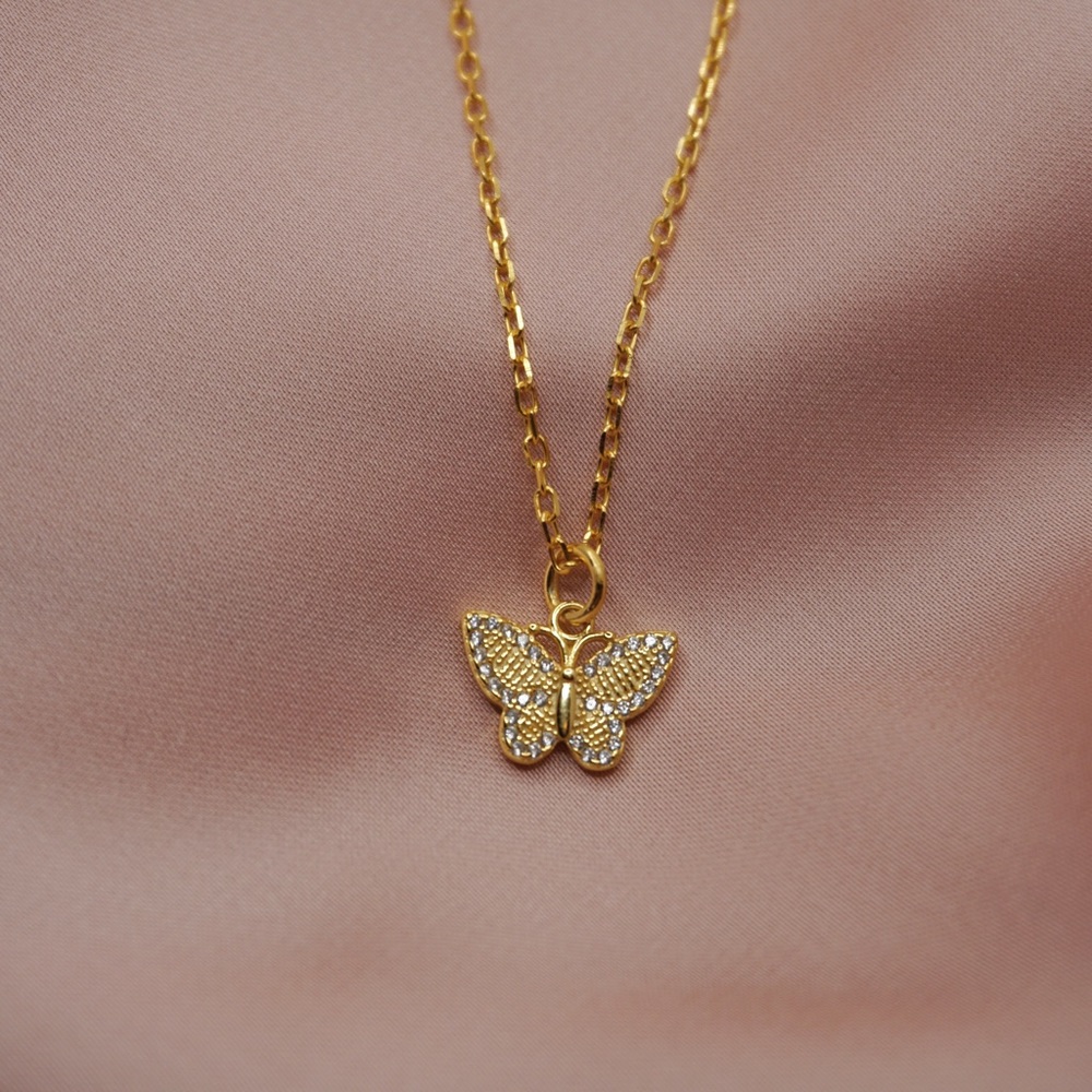 Butterfly Pendant Necklace - Picture 5 of 7